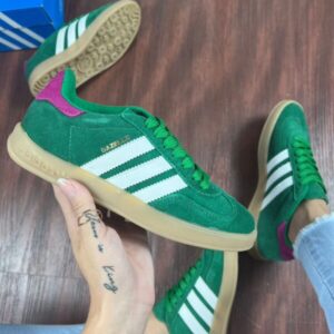 Gazelle Couro Verde Rosa