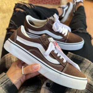Vans Old Skool Branco Marrom